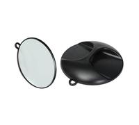 Gabri Professional Portable Handheld Barber Mirror with Handle - Round Salon Mirror for Hairdressing, Black