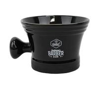 Gabri Professional Shaving Bowl with Handle 11x8 cm- Shaving Mug for Shaving Soap, Shaving Cream, Hairdressing, Barbers and Salons (Plastic Black)
