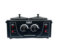 Gabri Waxing Kit Wax Heater Warmer with Temperature Control, Double Wax Pot for Hair Removal, Professional Wax Machine for Women and Men, Ideal for Home, Barber, Salon Use (Double Pot Black)