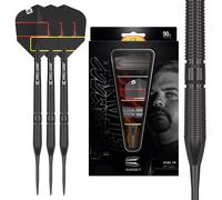 TARGET Darts Gabriel Clemens Black Edition 90% Tungsten Steel Tip Darts, 21G | Tungsten Dart Set, Player Edition Steel Point Darts, Steel Tip Dart Set, Professional Darts Set