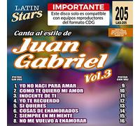 Gabriel, Juan - Karaoke: Juan Gabriel 3 - Latin Stars Karaoke