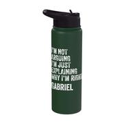 Gabriel Quote Funny Birthday Custom Name Idea Engineer Stainless Steel Insulated Water Bottle