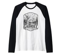 Gabriel The Archangel Messenger Christian Angel Scene Raglan Baseball Tee