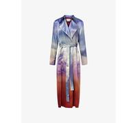 Gabriela Hearst Womens Gabriela Hearst X Paul Smith Lyra Graphic-Pattern Silk Coat Mountain 10
