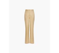 Gabriela Hearst Womens Hay Vesta Straight-leg High-rise Wool, Linen and Silk-blend Trousers 10