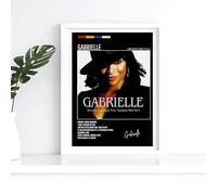 Gabrielle Greatest Hits - Album Track list Music A3 Wall Art Print - Unframed Poster Concert Festival Glossy Artwork Unique Home Décor Gift Bedroom Mancave Rave. Black