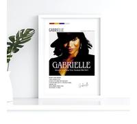 Gabrielle Greatest Hits Album Track list Music A4 Wall Art Print - Unframed Poster Concert Festival Glossy Artwork Unique Home Décor Gift Bedroom Mancave Rave. White