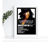 Gabrielle Greatest Hits Black Album Track list Music A3 Wall Art Print - Unframed Poster Concert Festival Glossy Artwork Unique Home Décor Gift Bedroom Mancave Rave.