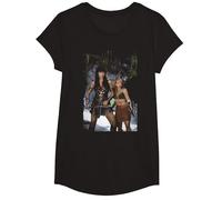 Gabrielle Lucy Lawless Xena Warrior Princess Michael Grecco T-Shirt, Girls, Black, Small