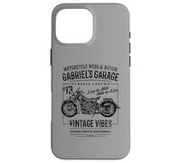 Gabriel's Garage Motorcycle Design for the Name Gabriel Case for iPhone 16 Pro Max