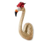 GABROC Exquisite Gold Wall Decor - Large Resin Flamingo Bird Head Sculpture for Hanging, Vintage Art Deco Wall Art Perfect as Animal Head Wall Decor