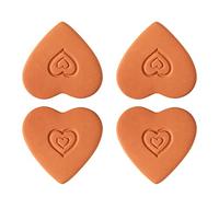 GABROC Heart Brown Sugar Keeper - Terracotta Sugar Saver Softener Disk - 4 Terra Cotta Discs