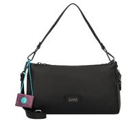 Gabs Pepita Shoulder Bag Leather 31 cm with expansion pleat black
