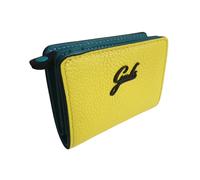 Gabs Wallet Gmoney53 Ruga Black Leather Fluo Yellow Woman