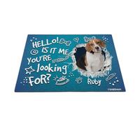 GABSHAIM Custom Dog Doormat Hello is It Me You're Looking for Beagle Bone Paws Floor Mat Front Door Entryway Decorative Rug 15.7 x 23.6 Inch Style 2