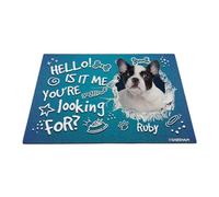 GABSHAIM Custom Dog Doormat Hello is It Me You're Looking for French Bulldog Puppy Bone Paws Floor Mat Front Door Entryway Decorative Rug 15.7 x 23.6 Inch Style 3