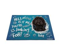 GABSHAIM Custom Dog Doormat Hello is It Me You're Looking for Labradoodle Bone Paws Floor Mat Front Door Entryway Decorative Rug 15.7 x 23.6 Inch