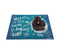 GABSHAIM Custom Dog Doormat Hello is It Me You're Looking for Poodle Bone Paws Floor Mat Front Door Entryway Decorative Rug 15.7 x 23.6 Inch Style 1