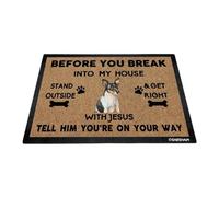 GABSHAIM Funny Rat Terrier Doormat Watercolor Dog Welcome Floor Mat Entrance Front Door Decor Mat Rug 35.4" x 23.6"