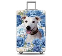 GABSHAIM German Shepherd Dog Luggage Cover Blue Rose Suitcase Protector Washable Elastic Baggage Cover Style 1, Multi-Jack Russell Terrier 3, XL ( Fit 29-32" Luggage )