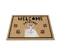 GABSHAIM Personalized Cat Doormat Ragdoll Welcome Floor Mat for Front Door Entryway Indoor Outdoor Decoration 17.7 x 27.5 Inch