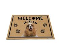 GABSHAIM Personalized Dog Doormat American Cocker Spaniel Welcome Floor Mat for Front Door Entryway Indoor Outdoor Decoration 17.7 x 27.5 Inch