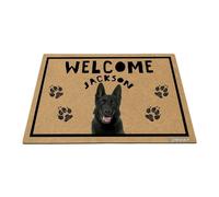 GABSHAIM Personalized Dog Doormat Black German Shepherd Welcome Floor Mat for Front Door Entryway Indoor Outdoor Decoration 23.6 x 35.4 Inch Style 1