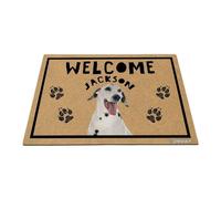 GABSHAIM Personalized Dog Doormat Dalmatian Welcome Floor Mat for Front Door Entryway Indoor Outdoor Decoration 15.7 x 23.6 Inch Style 2