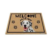 GABSHAIM Personalized Dog Doormat Dalmatian Welcome Floor Mat for Front Door Entryway Indoor Outdoor Decoration 15.7 x 23.6 Inch Style 1