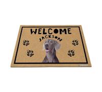 GABSHAIM Personalized Dog Doormat Funny Weimaraner Welcome Floor Mat for Front Door Entryway Indoor Outdoor Decoration 15.7 x 23.6 Inch