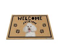 GABSHAIM Personalized Dog Doormat Poodle Welcome Floor Mat for Front Door Entryway Indoor Outdoor Decoration 23.6 x 35.4 Inch Style 2