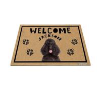 GABSHAIM Personalized Dog Doormat Poodle Welcome Floor Mat for Front Door Entryway Indoor Outdoor Decoration 23.6 x 35.4 Inch Style 4