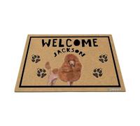 GABSHAIM Personalized Dog Doormat Poodle Welcome Floor Mat for Front Door Entryway Indoor Outdoor Decoration 15.7 x 23.6 Inch Style 3