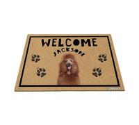 GABSHAIM Personalized Dog Doormat Red Standard Poodle Welcome Floor Mat for Front Door Entryway Indoor Outdoor Decoration 23.6 x 35.4 Inch