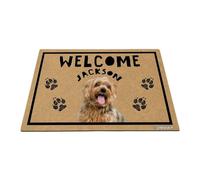 GABSHAIM Personalized Dog Doormat Yorkshire Terrier Yorkie Welcome Floor Mat for Front Door Entryway Indoor Outdoor Decoration 15.7 x 23.6 Inch Style 2