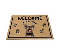 GABSHAIM Personalized Dog Doormat Yorkshire Terrier Yorkie Welcome Floor Mat for Front Door Entryway Indoor Outdoor Decoration 15.7 x 23.6 Inch Style 1