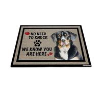 GABSHAIM Welcome Dog Doormat Welcome Floor Mat Cute Mountain Dog No Need to Knock I Know You're Here Heart Paws Indoor Outdoor Home Decor 17.7 x 27.5 Inch Style 3