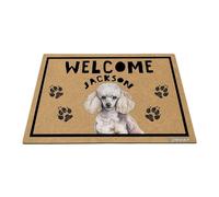 GABSHAIM Welcome Floor Mat Personalized Poodle Dog Doormat for Front Door Entryway Indoor Outdoor Decoration 23.6 x 35.4 Inch