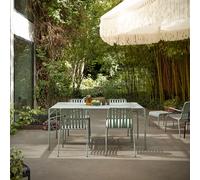 Gaby - Green metal 4-seater garden set Green
