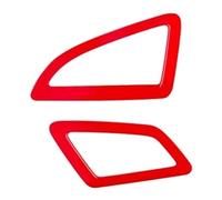 GACBDXA Air Outlets Vent Decorative Frame Stickers Compatible for Civic 10th Gen 2016-2021 Carbon Fiber DashCar Interior Modified Accessories(Red LHD)