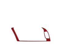 GACBDXA Car Warning Light Panel Frame Sticker Compatible for Audi A4L A5 2009-2016 Only Left Hand Real Carbon Fiber(Carben Fiber Red)
