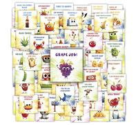 GACCAP Lunch Box Pun Notes Cards for Kids - 120 Pcs Funny & Inspirational Cards with Motivational Notes for Boys & Girls, Perfect for School Lunchbox & Back-to-School Gifts