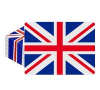 Gacegce 100PCS Union Jack Party Napkins, UK Flag Great Britain Paper Napkins Disposables Red White Blue for Street Party, Royal Events, Coronations, Olympics and National Celebrations, 33x33cm