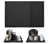 Gachiwar Coffee Machine Mat, 61x40.5cm Silicone Coffee Machine Accessory Tray Large Coffee Station Mat Detachable Dish Drying Mat 24 * 16 Inch