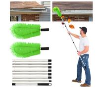 Gachiwar Extendable Gutter Cleaning Tools, 310cm /122 inch/10.1Ft Gutter Cleaner Washer, Telescopic Hedgehog Gutter Brush & Pole Roof Accessories