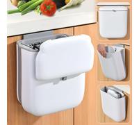 Gachiwar Food Waste Bin, Recycling Cupboard Bins for Kitchen 10L Under Sink Food Waste Caddy, Hanging Compost Bin for Bathroom, Toilet, Car, Bedroom (10 L)