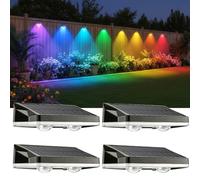 Gachiwar Solar Fence Lights Outdoor 11 Colors & 2 Changing Modes, Fence Lights Solar Powered Waterproof IP65, LED Deck Lighting 20 Hours of Runtime for Garden, Patio, Deck, Pool, Wall (4PCS)