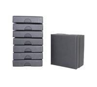 Gad2go 10 Pieces Jewellery Gift Box Earring and Bracelet Gift Box 8x8x1.6 cm Small Jewellery Box for Necklace Bracelet Earring Ring,Black