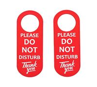 Gad2go 2 Pack Do Not Disturb Door Hanger Sign PU Leather Door Knob Hanging Sign Double Sided Door Hanger Sign for Office Home Hotel