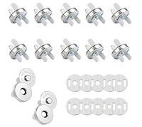 Gad2go 25 Sets Magnetic Snap Fastener 18mm Metal Magnetic Button Clasps for Purse Handbag Clothes DIY Leather Crafts Making,Silver